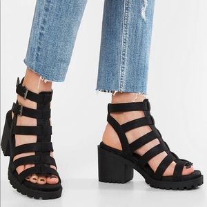 Dirty Laundry Black Fun Stuff Heeled Sandal